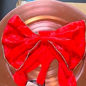 NWT Victorias Secret Red satin , net Red Thong